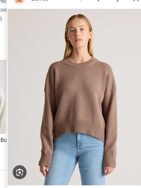 Quince 100% Organic Cotton Boyfriend Crew Sweater
